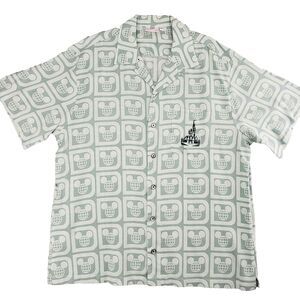 Disney D23 Kevin & Jody Collection Epcot Hawaiian Shirt Mens 2XL Exclusive Rayon
